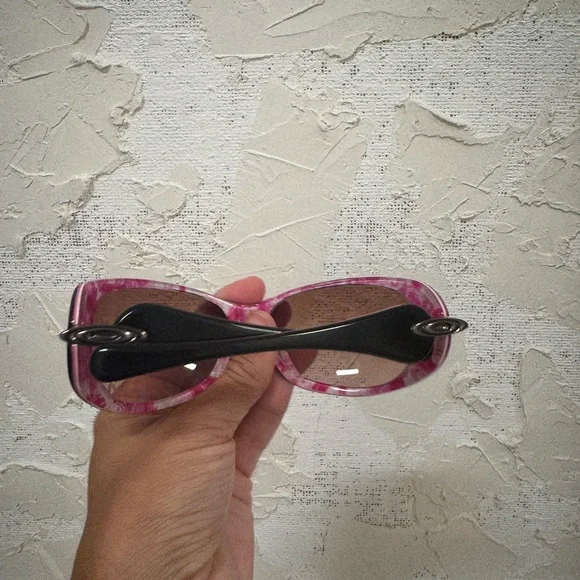 OAKLEY DANGEROUS Breast Cancer Black Pink Plastic Sunglasses - Picture 7 of 16
